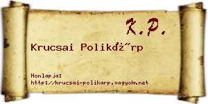 Krucsai Polikárp névjegykártya